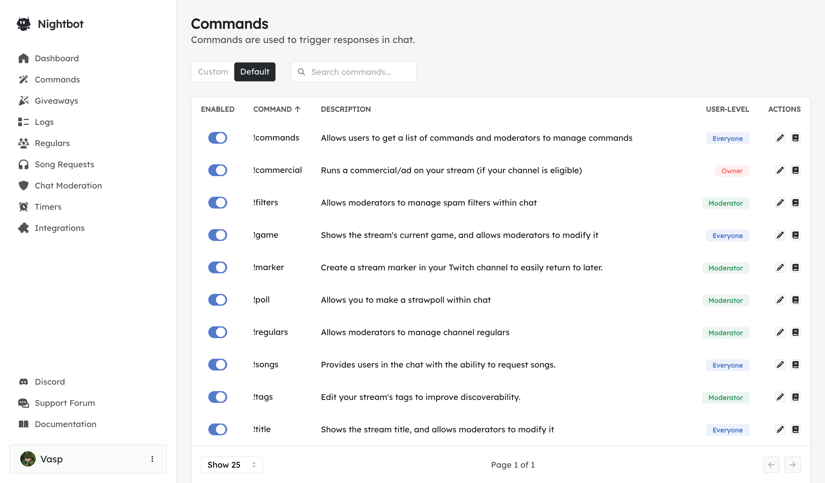 Commands Preview